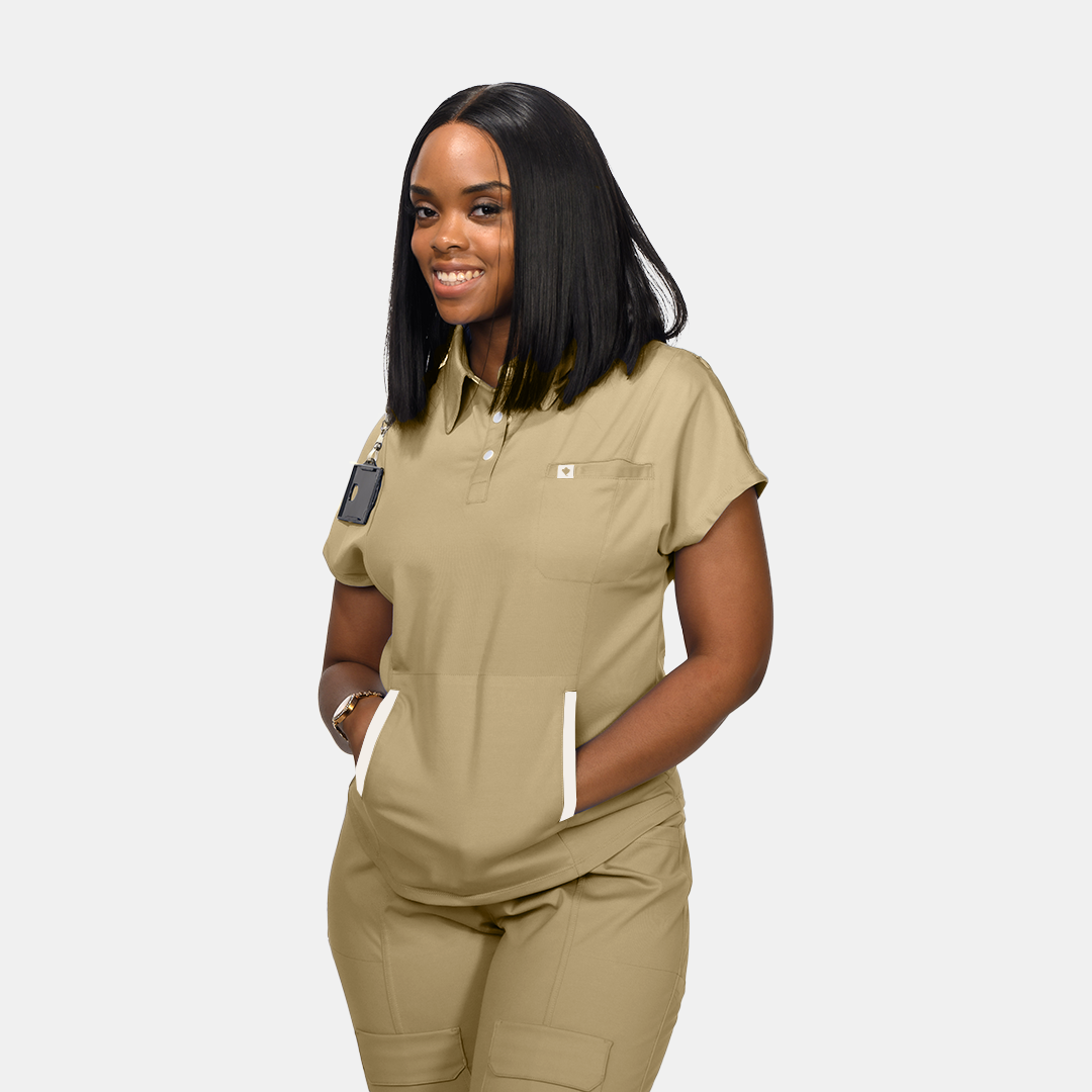 Murmur PrimeComfort Scrub Top - Scrub Harvard