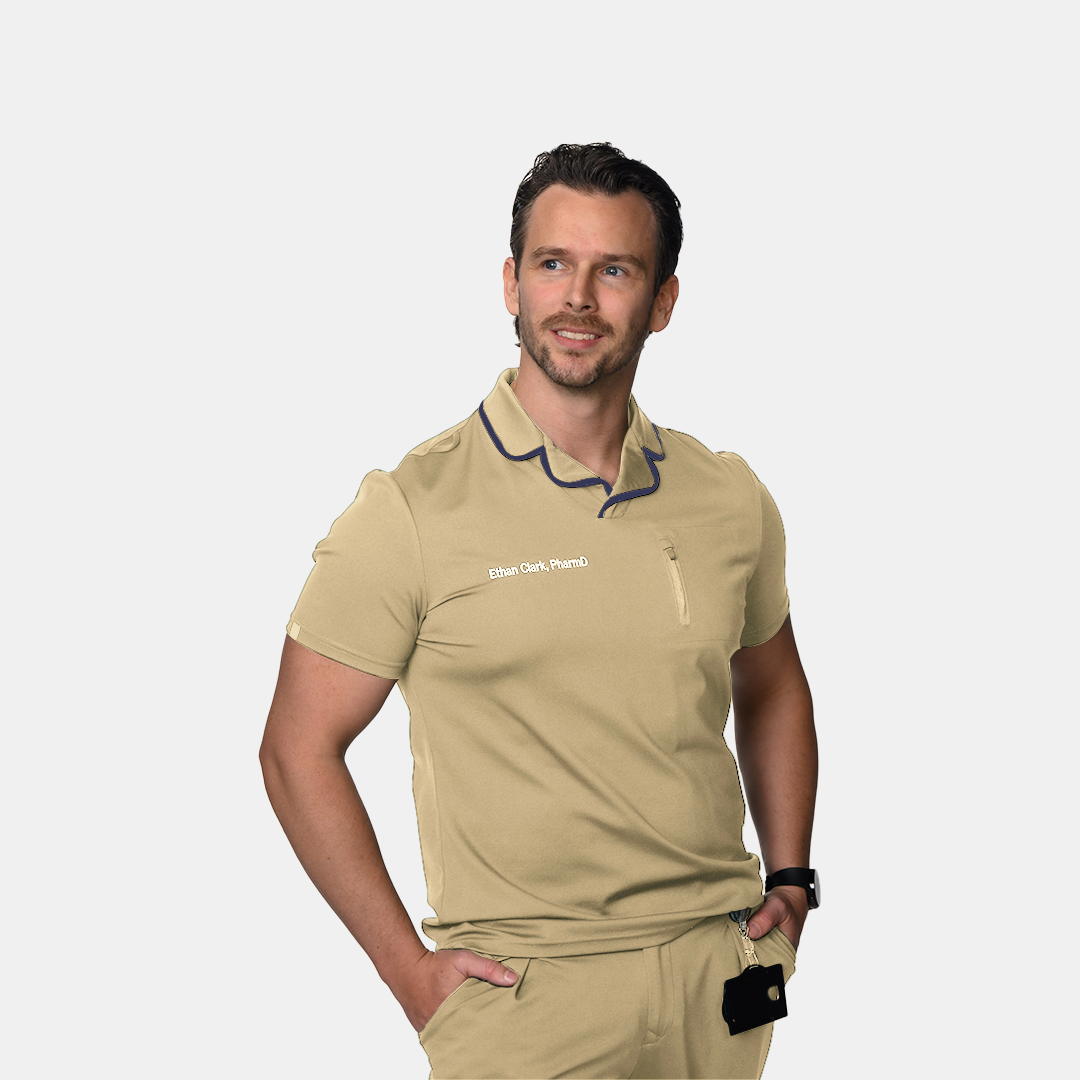 Digitalis LuxeGuard Scrub Top - Scrub Harvard